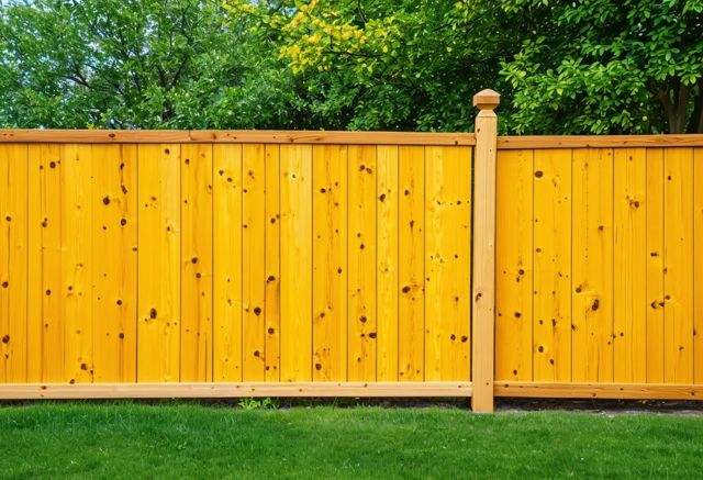 Beautiful yellowheart wood fence