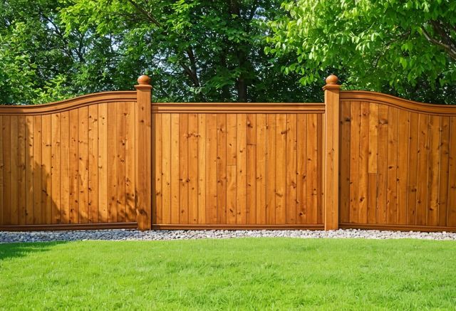 Elegant wooden fence panels