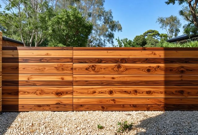 Smooth bocote wood fence